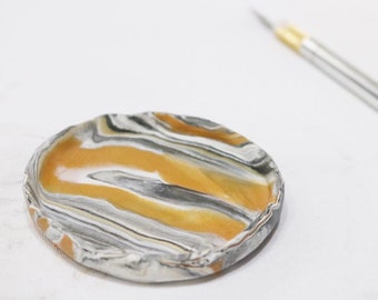 DIY Kit, Gemarmerde Clay Trinket Dish, DIY Aardewerk Kit, Polymer Clay Craft Kit