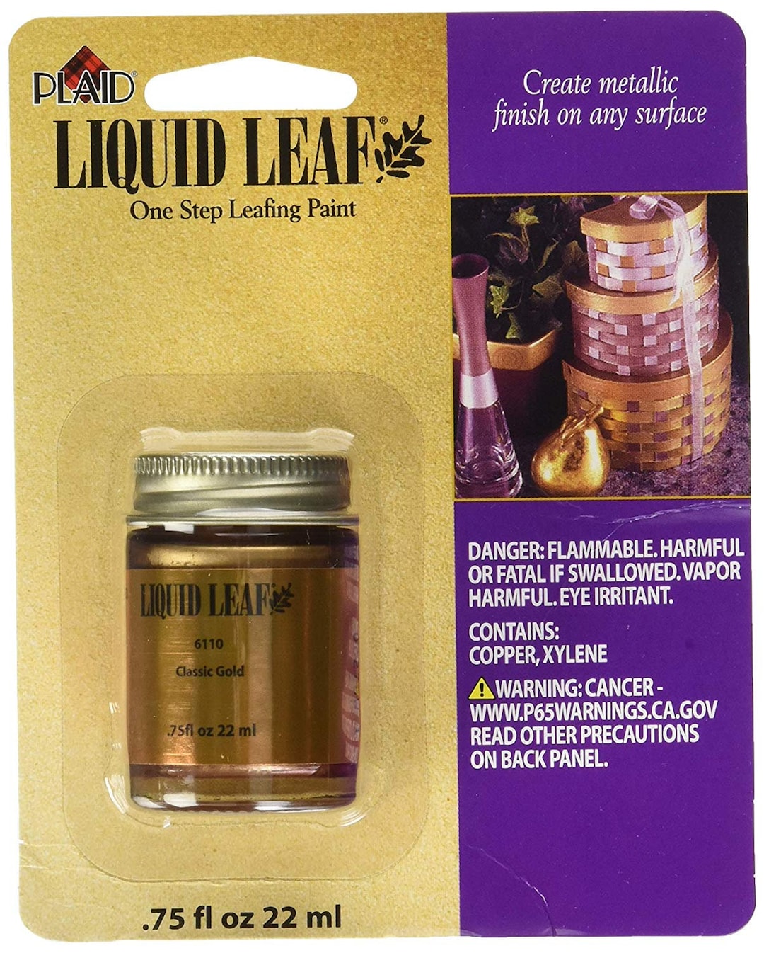 Plaid Liquid Leaf Gold Classic - 6110 create the real look of gold