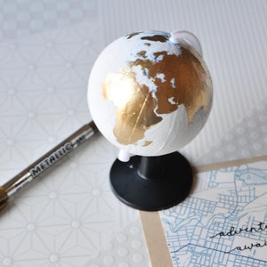 DIY Kit, Chalkboard Painted Globe Craft Supply Kit image 4