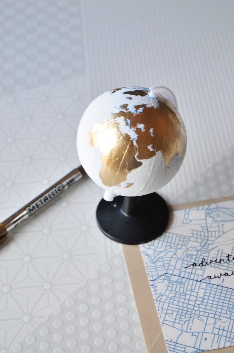 DIY Kit, Chalkboard Painted Globe Craft Supply Kit image 4