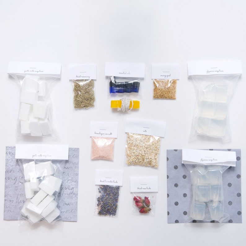 glycerin soap making kit and goats milk soap making kit, melt and pour soap