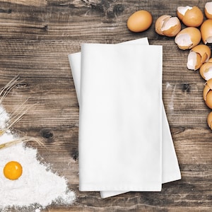 White Cotton Tea Towels, Flour Sack Baking Towels, Kitchen Supplies