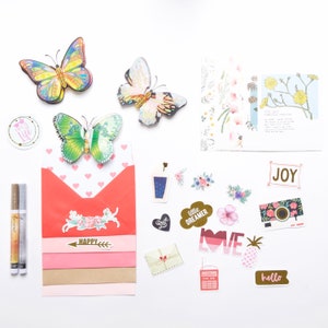 Kit de fabricación de tarjetas de jardín rosa, manualidades de papel para hacer tarjetas bonitas, manualidades para niños