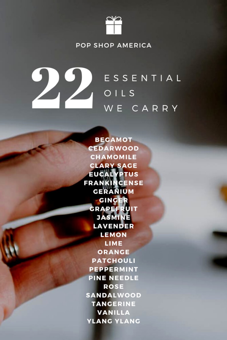 essential oils you can get with your candle making kit by pop shop america