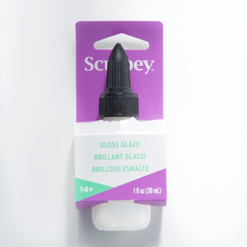 Sculpey Gloss Glaze for finishing oven bake clay projects