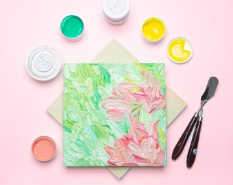 Textured Flower Painting Kit, Beginner Friendly Acrylic Painting Art Supply Kit