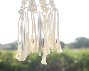 Doe-het-zelfpakket, macramé windgong tuindecoratie, terrasdecoratie knutselset