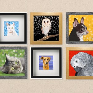 Custom Pet Portraits Printable Art Portrait Digital painting Digital print Wall art Personalised order Pet lover gift  Print download