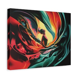 Vibrant Abstract Canvas Art, Colorful Wall Decor, Modern Home Design, Perfect for Living Room, Art Lovers Gift, Unique Wall Art