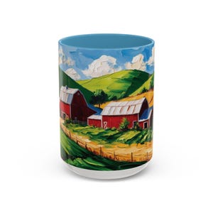 Rustic Farmhouse Accent Coffee Mug, Coffee Cup, Farm-Inspired Mug, Gift for Farmers, Home Decor Mug, Nature, Gifts for mom, Gifts for dad