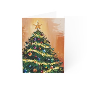 Kunstvolles Weihnachtsgrußkarten-Set, festliche Feiertagskarten für Freunde und Familie, schöne saisonale Grußkarten, 1-50 Stück