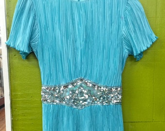 1960s Blue Cocktail Dress