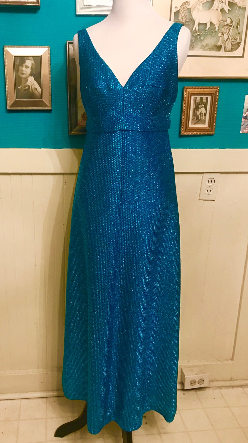 teal sparkly dress