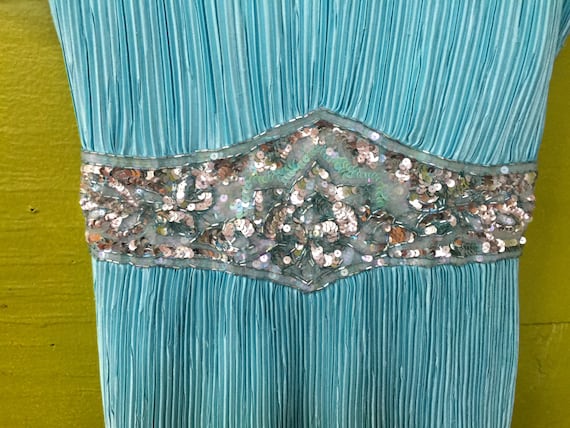 1960s Blue Cocktail Dress - image 3