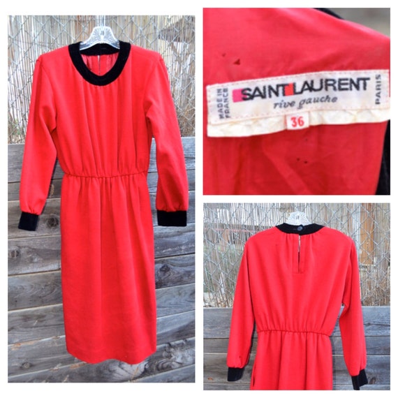 ysl red dress