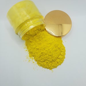 Bright Yellow Mica Powder Pigment image 2