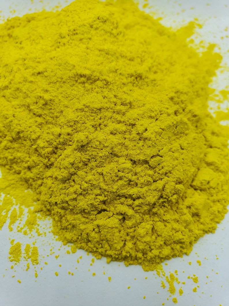 Bright Yellow Mica Powder Pigment image 4
