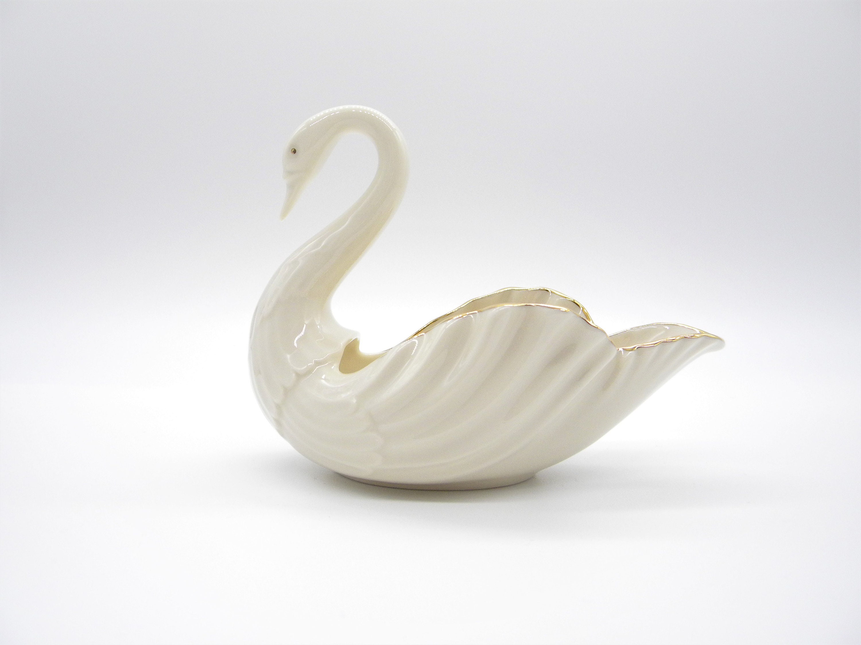 レノックス Lenox スワン  24K Lenox 120 Anniversary Swan With 24K Gold Trim - Etsy