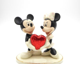 Lenox Disney Mickey and Minnie Sweethearts Forever Figurine - Etsy