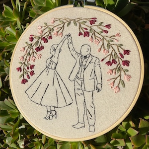 Family Portrait Embroidery/Handmade/Hand embroidery/ picture Embroidery/photo embroidery/custom gift/customized