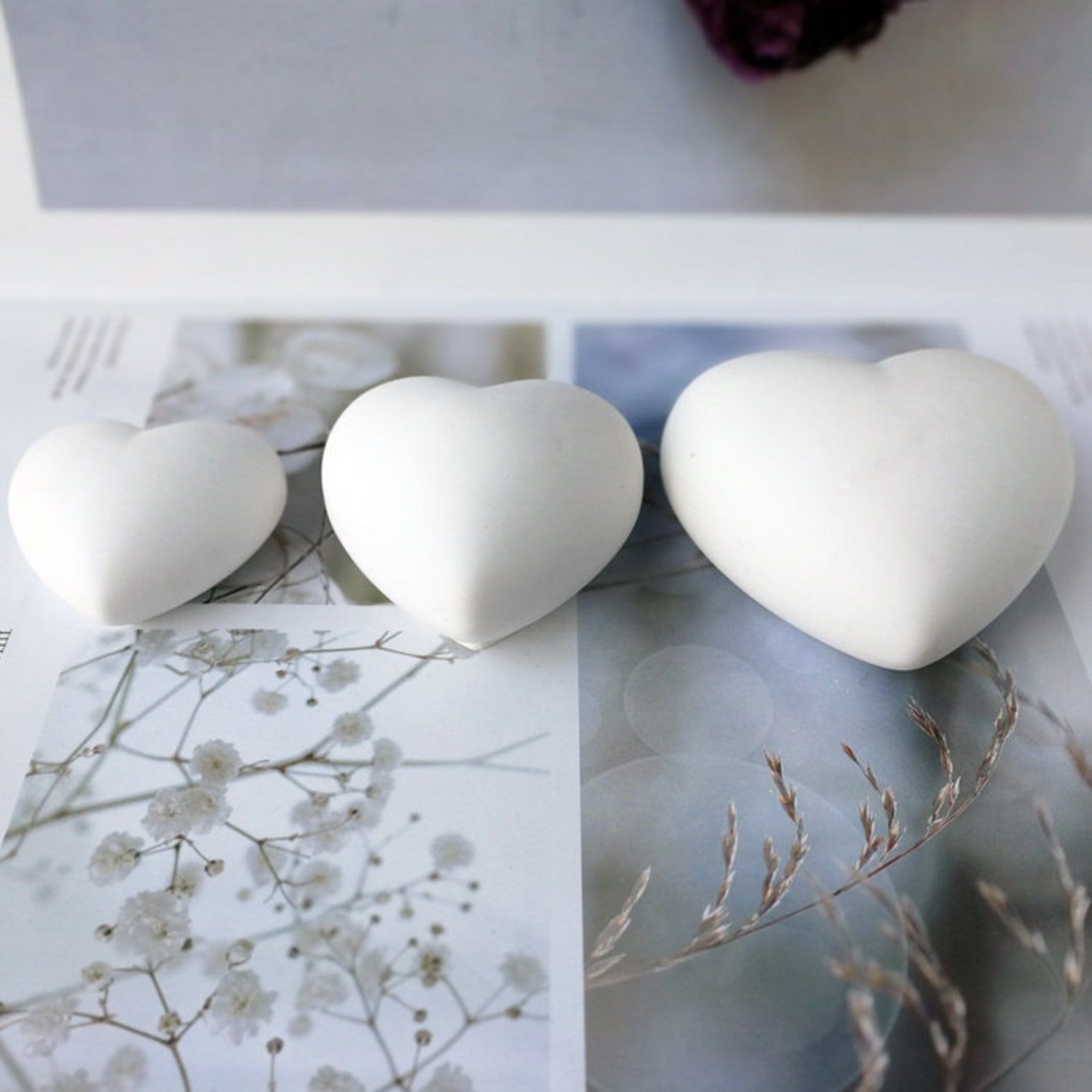 Heart Shaped Candle Fondant Silicone Mold Home Decor Etsy