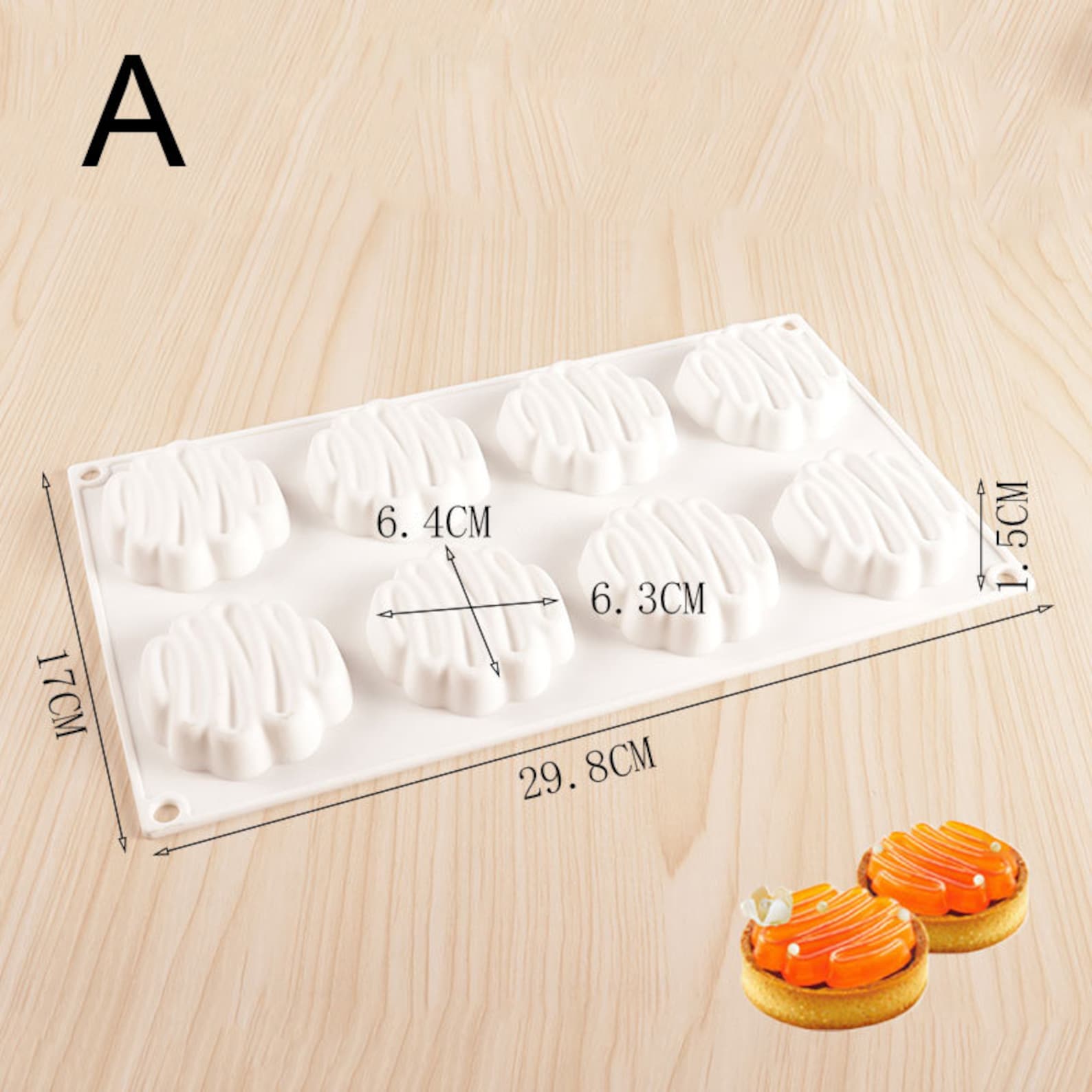 French Pastry Tart Ring Mold 8cavity Round Geometric Colorful Etsy