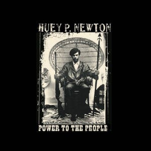 Huey P Newton T-shirt | Black T-shirt | Political T-shirt | Unisex T-shirt | Power To The People
