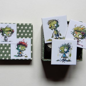 Handmade Memoryspiel Memo Legespiel Zombie Monster Gesellschaftsspiel