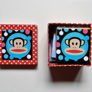 Handmade memory game Paul Frank monkeys matching game