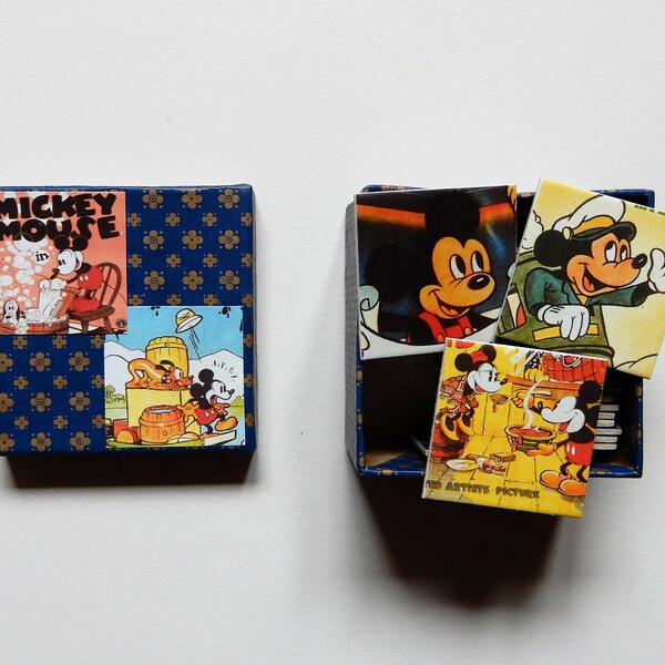 Handgefertigtes Memory-Spiel Mickey Mouse  Walt Disney Comic Legespiel Memo