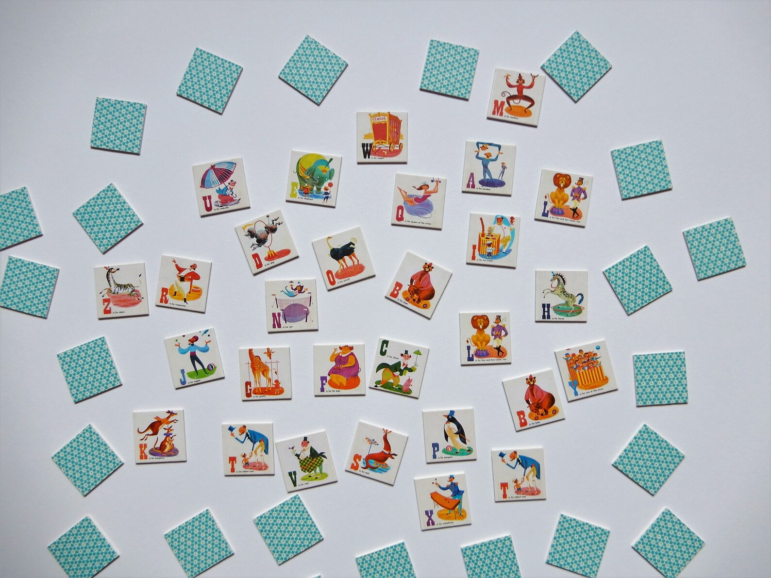 Memory-Spiel Alphabet Buchstaben Tiere Kinder Legespiel