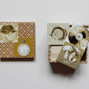 Gioco di memoria immagini antiche vintage oggetti seppia posa gioco da tavolo memo