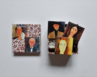 memory game matching game with pictures of Modigliani