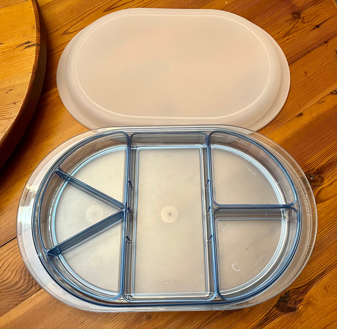 Rare Vintage Preludio Acrylic Tupperware Serving Tray Divided Etsy