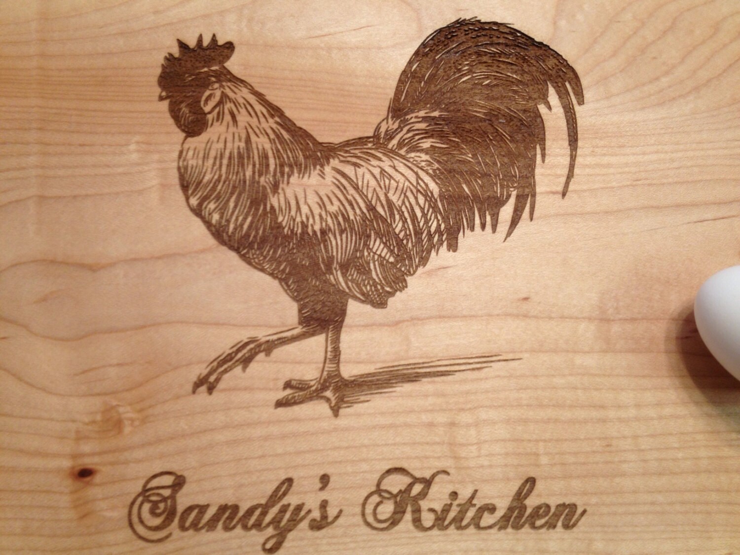 ROOSTER CUTTING BOARD. Laser Engraved Cutting Board Etsy