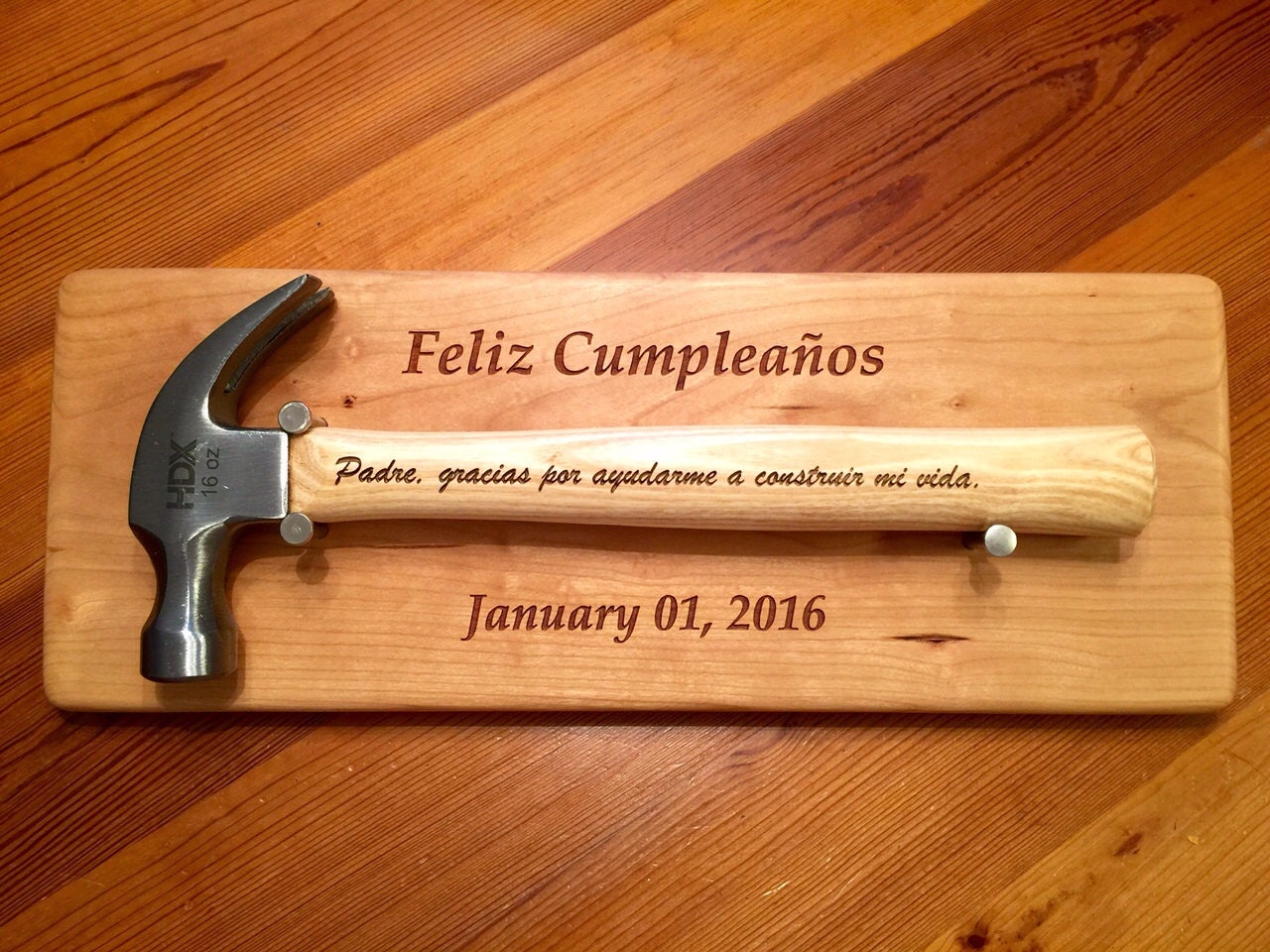HAMMER DISPLAY PLAQUE and Laser Engraved Hammer Set. Etsy