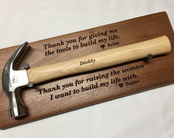 Father of the Bride Or Father of the Groom Hammer Plaque Sets