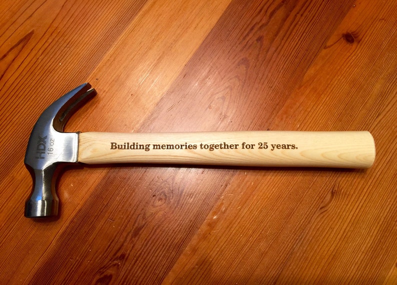 ENGRAVED ANNIVERSARY HAMMER. Wedding Hammer Groom Gift Etsy