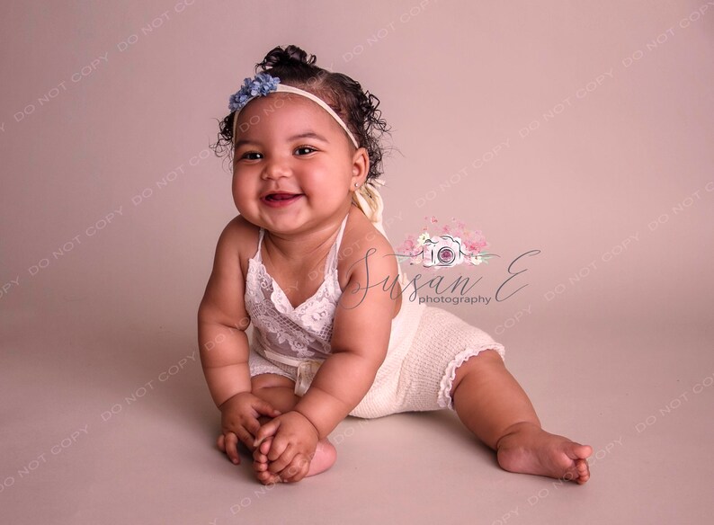 photography prop embriodered lace ivory knit romper 12 month sitter set BABY ROMPER HEADBAND bonnet: 6 month sitter set headband