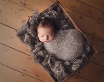 MOHAIR BABY WRAP:  Newborn photo prop mohair wrap 20" x 27" for baby photography, stretch baby wrap, baby shower gift, baby photo props