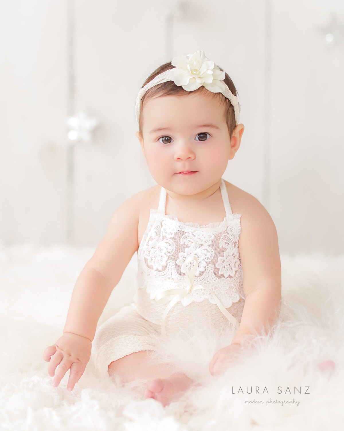 BABY ROMPER / HEADBAND 6 month sitter set 12 month sitter Etsy