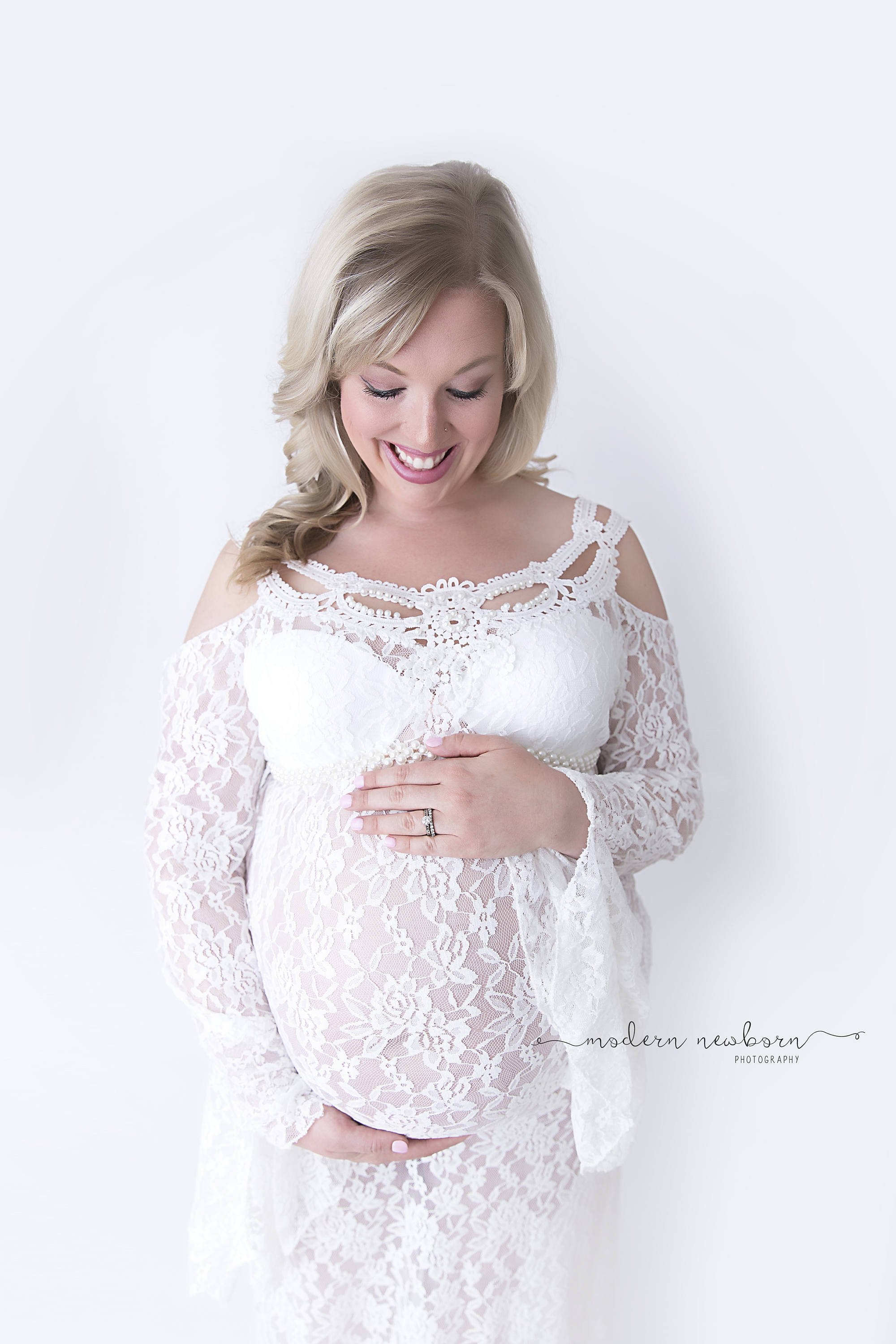 LACE MATERNITY DRESS photo shoot off white one size fits Etsy