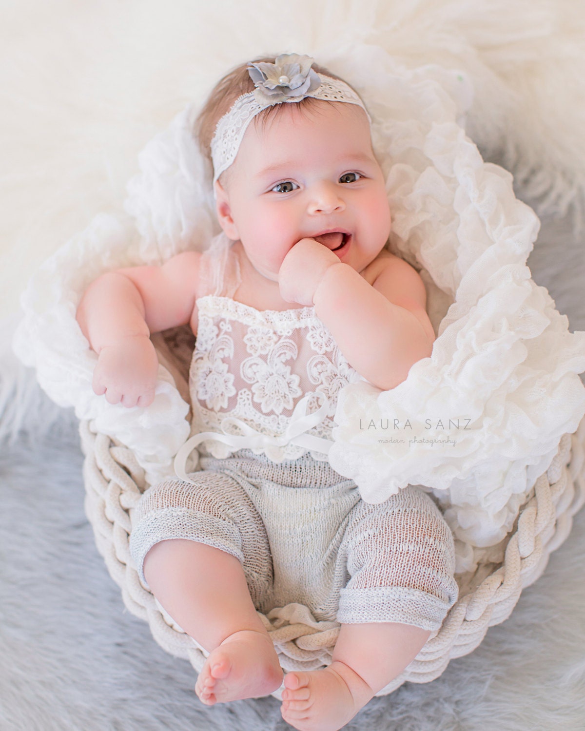 BABY ROMPER / HEADBAND: 6 Month Sitter Set 12 M Sitter Set - Etsy