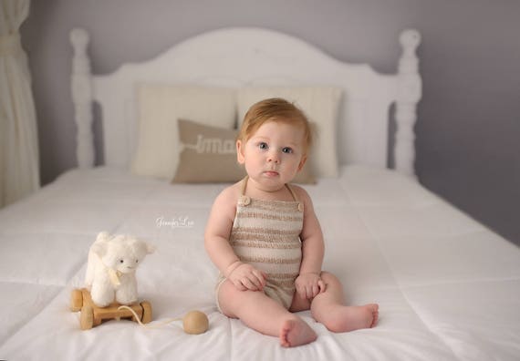 tan baby romper