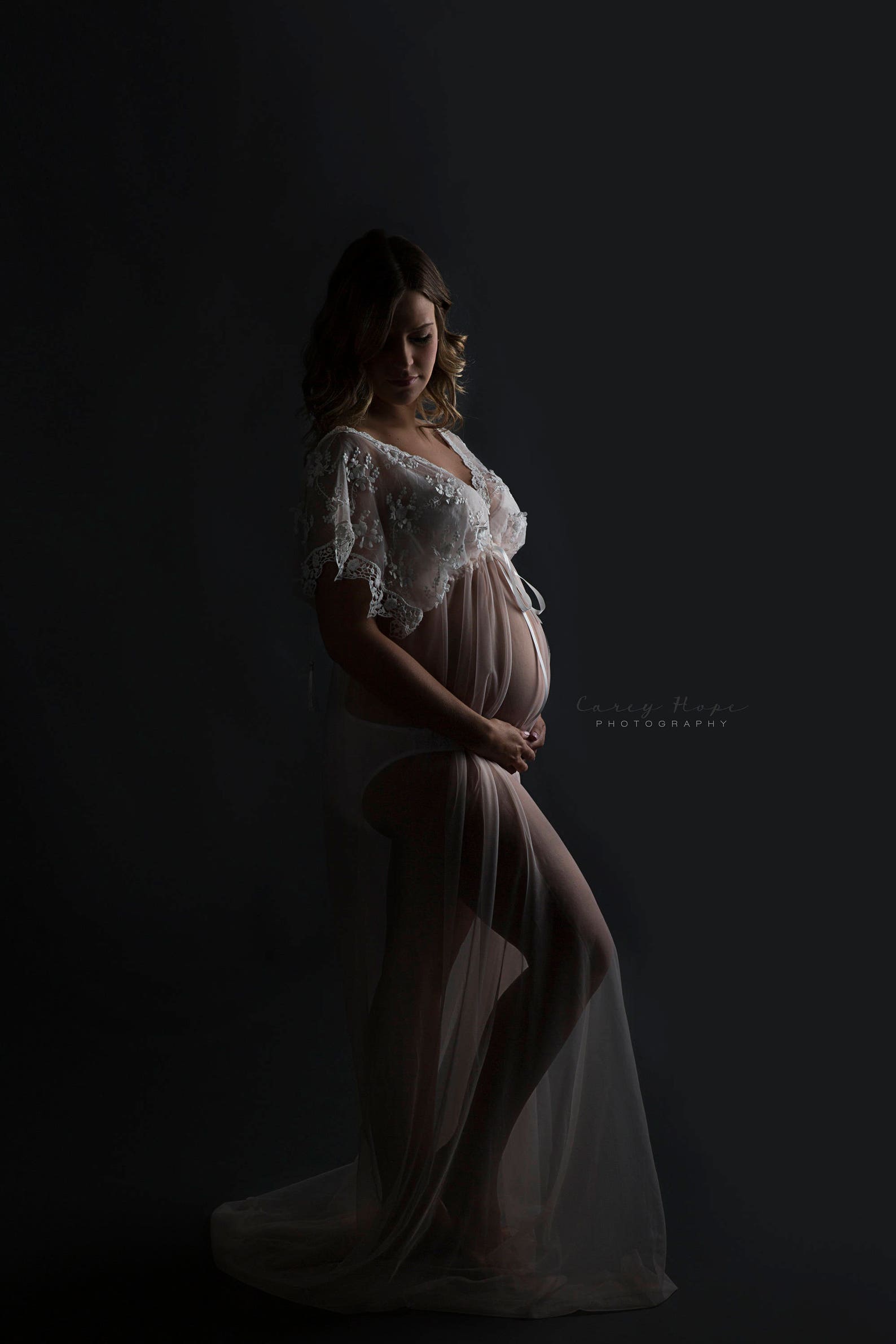 MATERNITY GOWN Bridal Boudoir Robe Floor Length Gown for Etsy