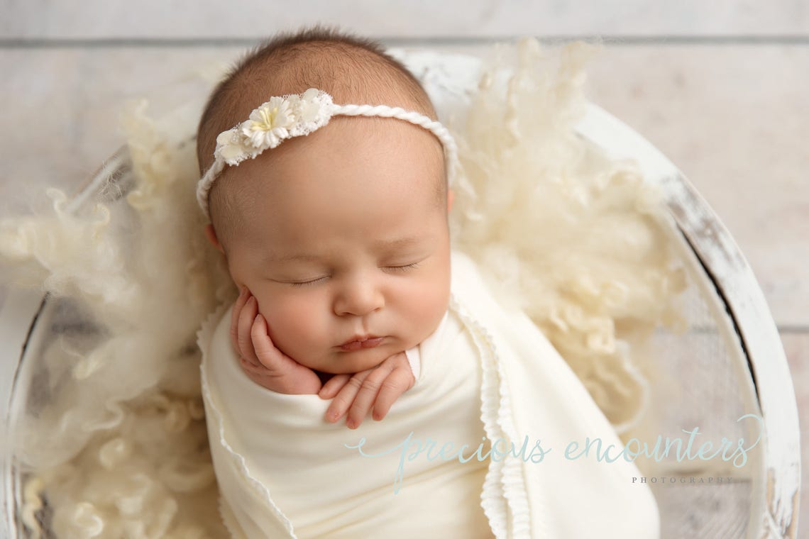 NEWBORN BABY WRAP Ruffle Lace Trimmed Baby Wrap 14 X Etsy