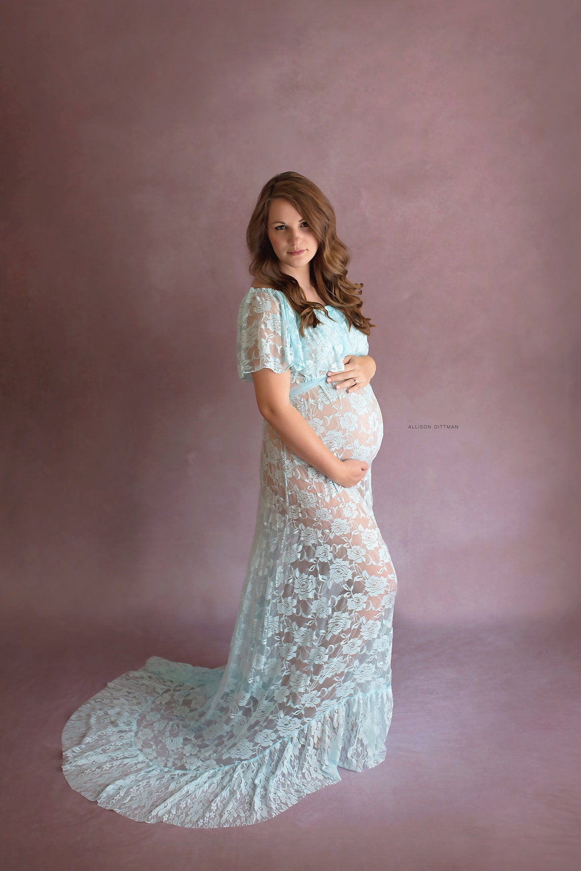 LACE MATERNITY DRESS for maternity photo shoot stretch lace Etsy