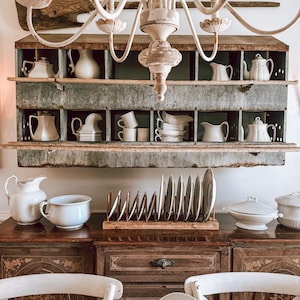 Rustic plate rack