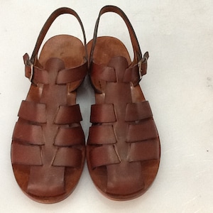 CACUS : All Leather Gladiator Flat Sandal Handmade Leather Sandal ...