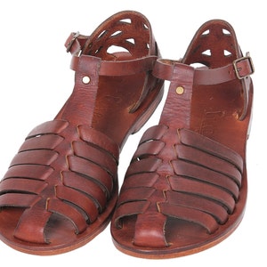 URANOS: Woven Leather Handmade Leather Sandal Custom Size Available - Etsy